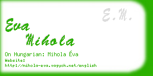 eva mihola business card