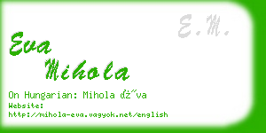 eva mihola business card